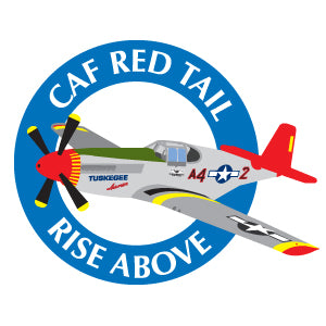 CAF Red Tail Squadron RISE ABOVE Lapel Pin